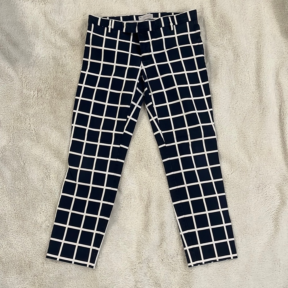 Gap Slim Fit Cropped Patterned Khakis